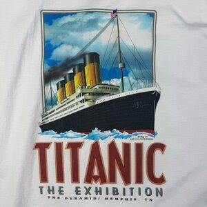 Vintage Titanic The Exhibition T-Shirt XL 1997 1990s Pyramid Memphis Tennessee